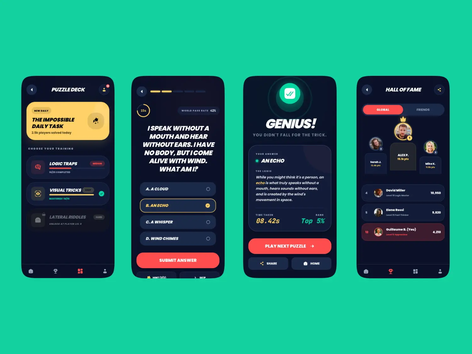 Tricky Puzzle Game App template cover