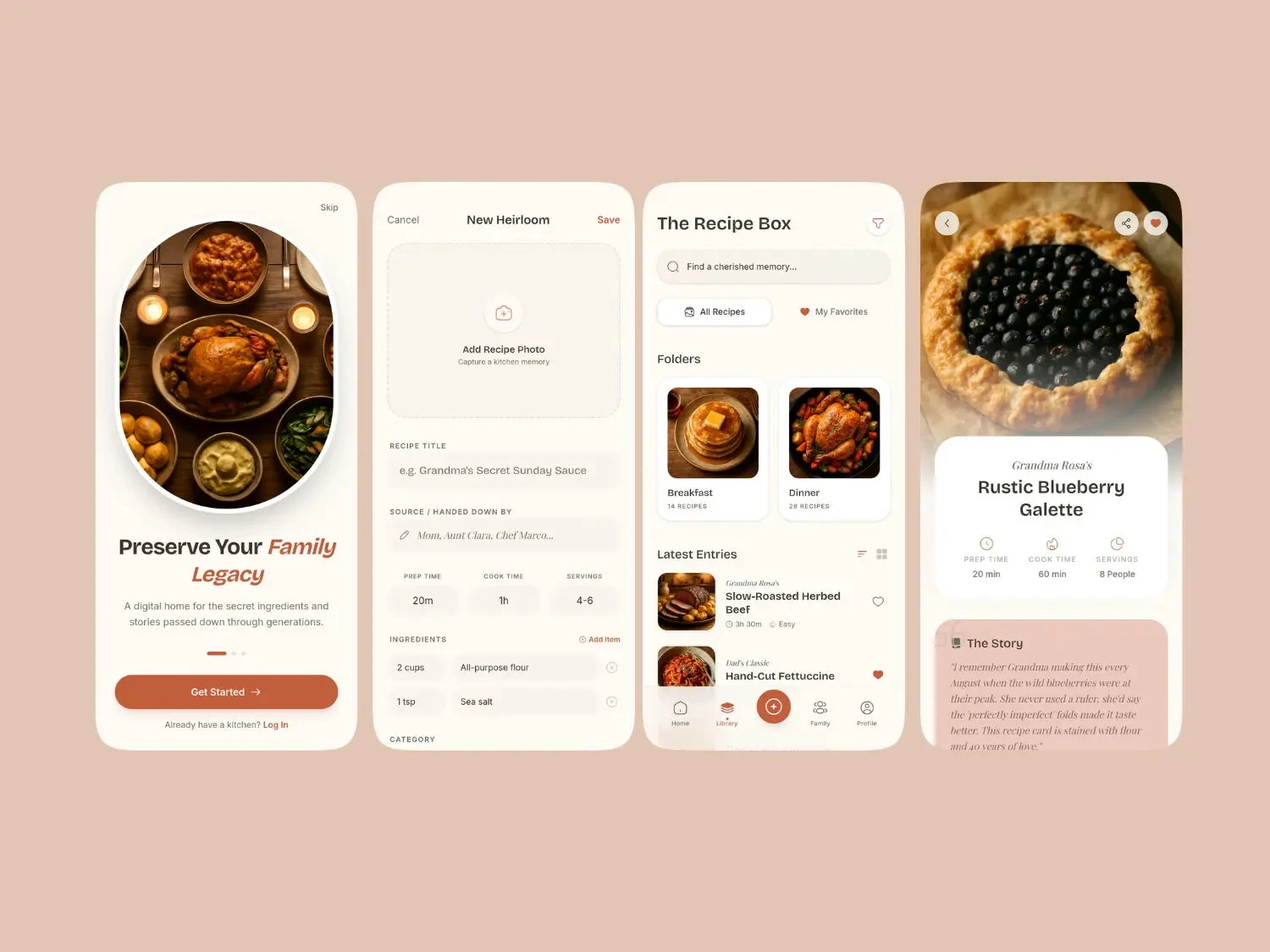 Family Cookbook template cover