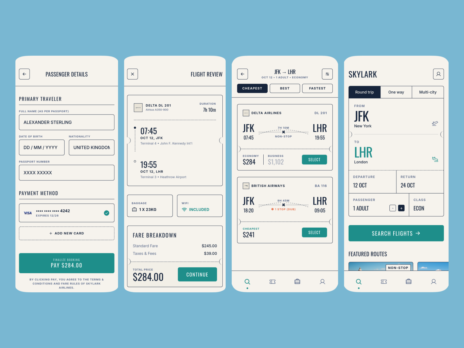 Flight Booking App template cover